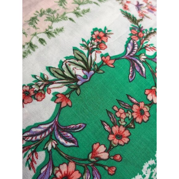 En Crème Boho Maxi Dress Green Pink M Romantic Vacation Resort Wear Festival - Picture 10 of 11